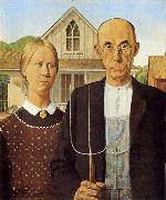 Grant Wood American Gothic oil painting picture wholesale